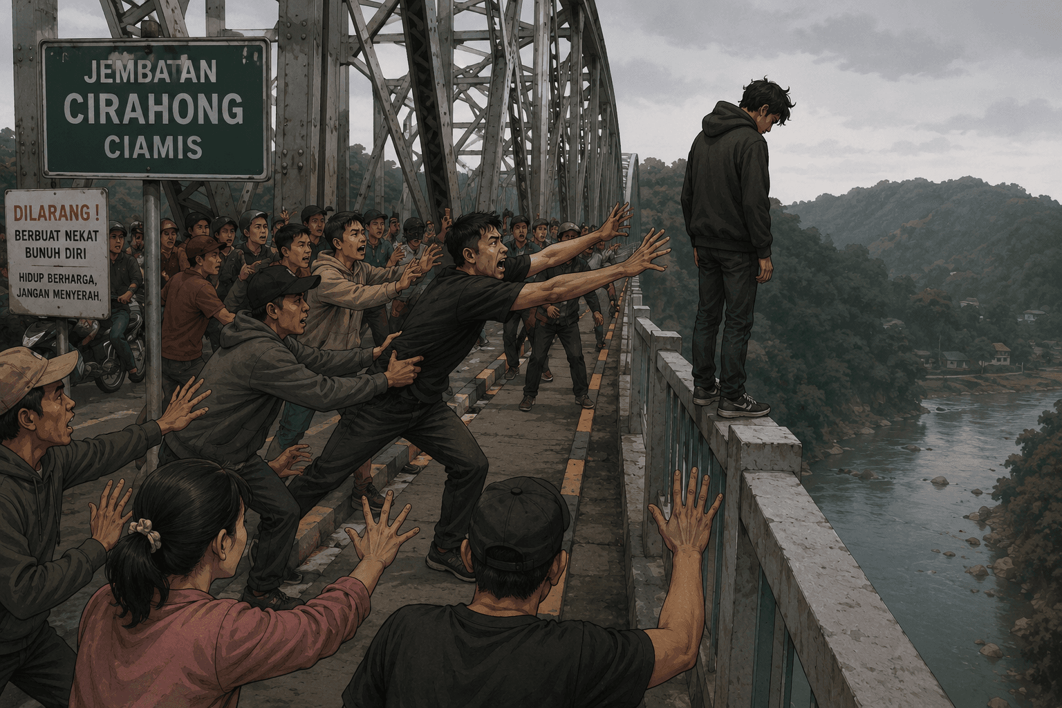Jembatan Cirahong: Ikon Ciamis yang Menyeberangi Waktu dan Sungai Citanduy